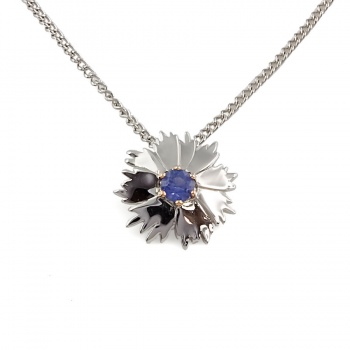 Silver & 9ct gold Clogau Pendant with chain
